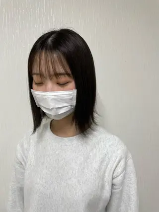 ミディアム カラー 𝐒𝐇𝐔𝐑𝐈 🦋艶カラー🦋のヘアスタイル