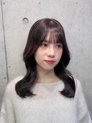 ミディアム カラー clam. yuu🦩のヘアスタイル