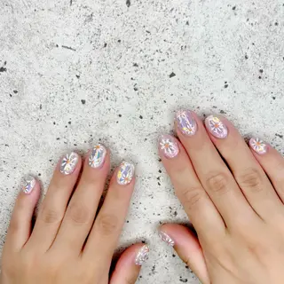 ミディアム カラー パーマ ヘアアレンジ メンズ キッズ ネイル マツエク・マツパ Salon Ｋのネイルデザイン