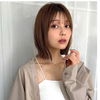 ショート カラー ボブ/レイヤー /植原健太のヘアスタイル