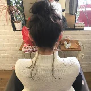 セミロング カラー ヘアアレンジ 薬院:今泉/上川美幸 ボブ/顔周りレイヤーのヘアスタイル