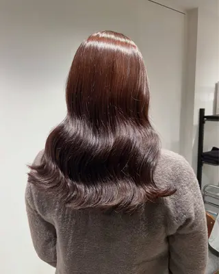 セミロング カラー スキバサミを使わない カット🌼唯🌼のヘアスタイル