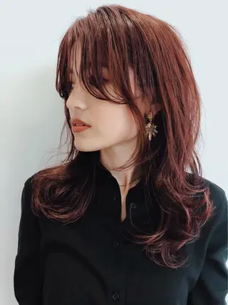 ミディアム カラー パーマ ヘアアレンジ メンズ キッズ ネイル マツエク・マツパ EnBlesS西宮 マンツーマン神道有基のヘアスタイル