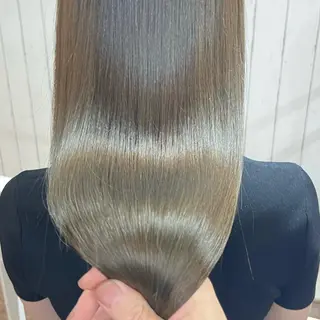 ロング カラー 癖毛救済✂️ボブ /髪質改善ストレートのヘアスタイル