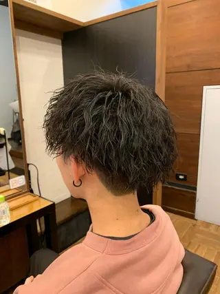 カラー パーマ ヘアアレンジ メンズ キッズ ブリーチカラー🔥 パーマ【佐々木凌平】のヘアスタイル