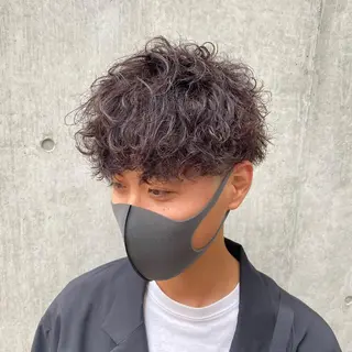 ショート カラー パーマ メンズ 梅田茶屋町メンズ 専門美容師 山元一平のヘアスタイル