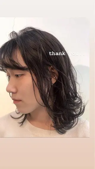 ミディアム AYAKA 下北沢suuのヘアスタイル