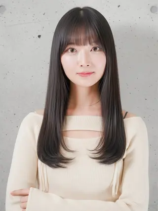 ロング モデル募集 神田梨世🪼のヘアスタイル