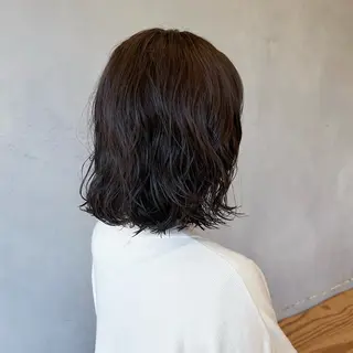 ミディアム カラー パーマ 🫧もも🫧 ／パーマ/似合わせ/のヘアスタイル