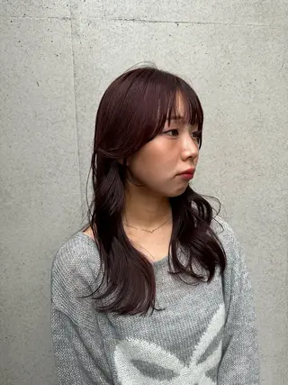 セミロング カラー 似合わせカット /パーマ岡本淳平のヘアスタイル