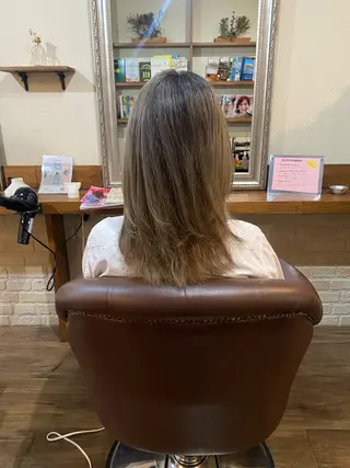 ロング Hair & Eyelash Riche所属・肥田 夕蘭のヘアスタイル