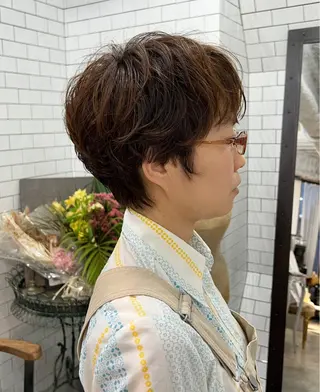 ショート 紙屋町ショート /ボブ　パーマ河内蓮のヘアスタイル