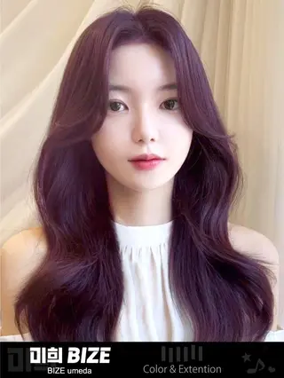 ロング 韓国特化🇰🇷 エクステのヘアスタイル