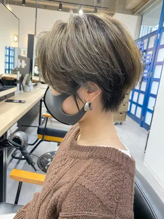 ショート カラー ヘアアレンジ 横浜縮毛矯正 ☆渋谷良太のヘアスタイル