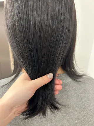 ミディアム ハルカ 透明感カラー 美髪縮毛矯正🥣のヘアスタイル