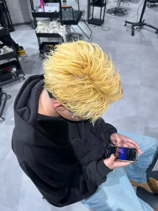 ショート カラー ヘアアレンジ メンズ メンズヘア静岡 ✂︎Ryuheiのヘアスタイル