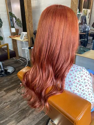 ロング カラー ブリーチ毛対応酸性 ストレート🌈サキのヘアスタイル
