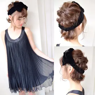 ミディアム ヘアアレンジ 花井 啓好のヘアスタイル