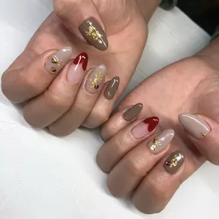 ロング カラー ヘアアレンジ キッズ ネイル マツエク・マツパ 福田 加奈のネイルデザイン