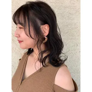 セミロング パーマ 艶髪・酸性ストレート フリツのヘアスタイル