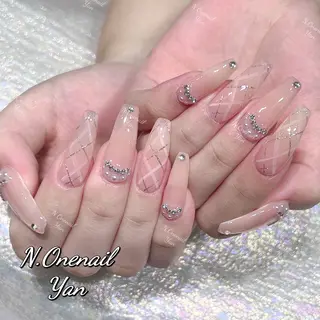 ネイル 長いだし/スカルプ/ パラシェルN.oneのネイルデザイン