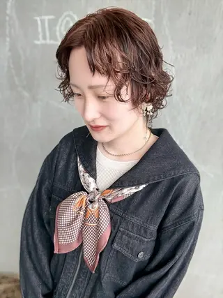 ショート パーマ ちほ /ボブスタイルのヘアスタイル