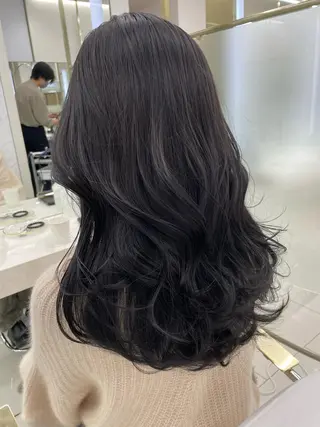ロング カラー COA GINZA 空也/前髪/顔まわりのヘアスタイル