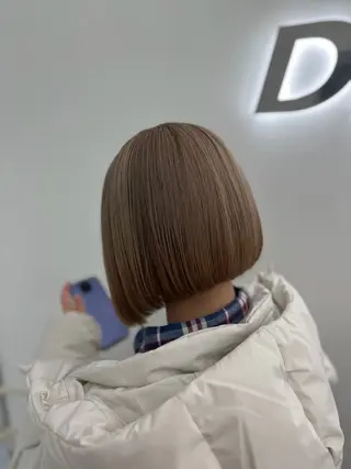 ショート カラー 透明感ベージュ🎀 Anju/渋谷🎀のヘアスタイル