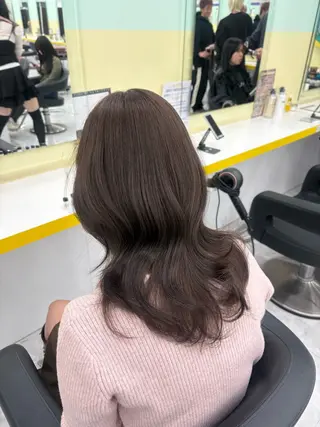 ロング カラー ベージュ×レイヤー 🤎横浜/miu🤎のヘアスタイル