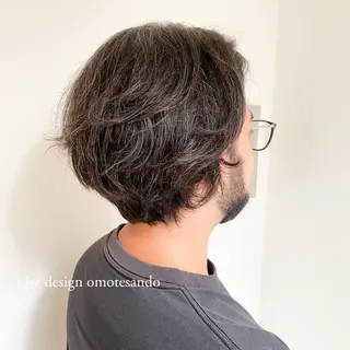 ショート カラー パーマ ヘアアレンジ メンズ 表参道Lise おおいしおりのヘアスタイル