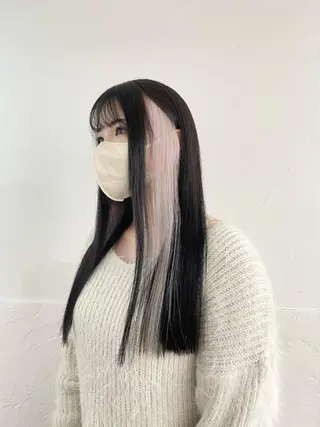ロング カラー ハイトーン×レイヤー ／遠藤将太のヘアスタイル