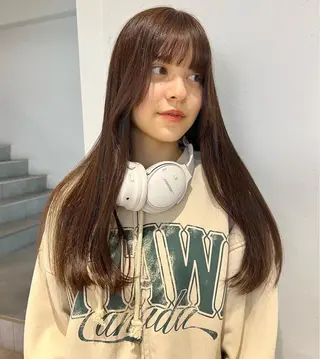 ロング カラー 顔周りカット/透明感 カラー✂️MEIのヘアスタイル