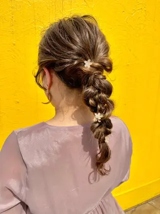 ロング ヘアアレンジ フカサワ シホのヘアスタイル