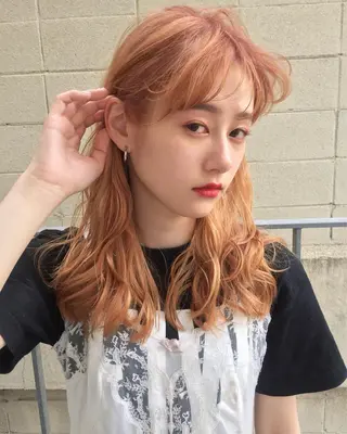 セミロング カラー YUSUKE レイヤーカットカラーのヘアスタイル