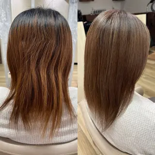 ミディアム カラー 高橋 香奈のヘアスタイル