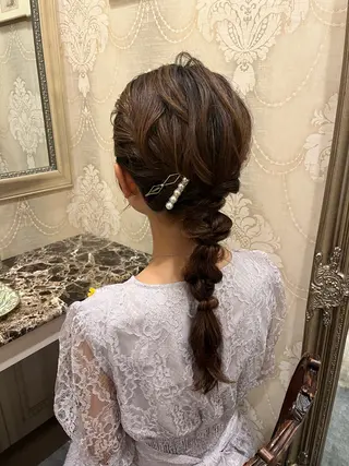 ロング カラー ヘアアレンジ hazuki🐈⬛ 透明感カラーのヘアスタイル