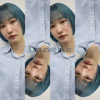 ショート カラー Saaya/レイヤー /ブリーチ/ブロンドのヘアスタイル