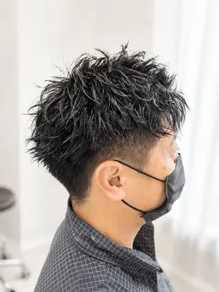ショート パーマ メンズ メンズパーマ山内 結稀のヘアスタイル