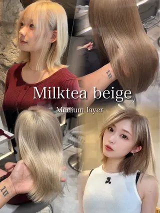 ミディアム カラー Aster 店長 れおん✂️のヘアスタイル