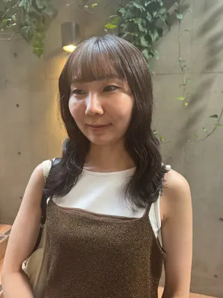 ミディアム 大人可愛い♡コテ巻き パーマ🌼杉田 萌恵のヘアスタイル