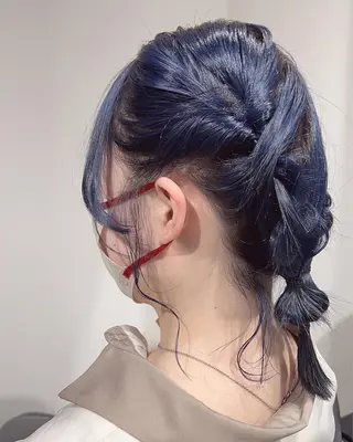 ミディアム カラー スキバサミを使わない カット🌼唯🌼のヘアスタイル