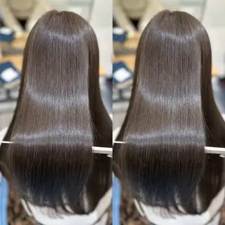 ロング カラー 縮毛矯正×ボブ💎 髪質改善/木下のヘアスタイル
