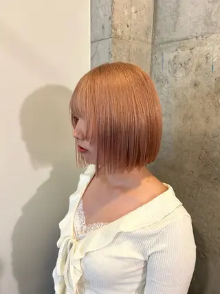 ショート カラー 🌝ぷる艶ハイトーン 柔らかヘア🍅まあやのヘアスタイル