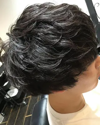 ミディアム カラー 【大人髪】men's パーマ/潤艶髪のヘアスタイル