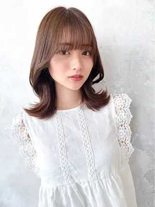 ミディアム 新宿/レイヤー/ amu🫧のヘアスタイル