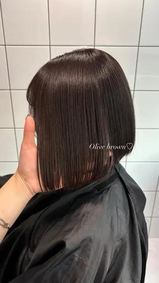 ショート カラー 表参道♡暗髪♡ 艶カラー♡アユミのヘアスタイル