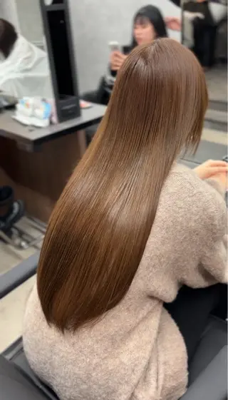 ロング 最高級人毛 100%エクステ茉央のヘアスタイル