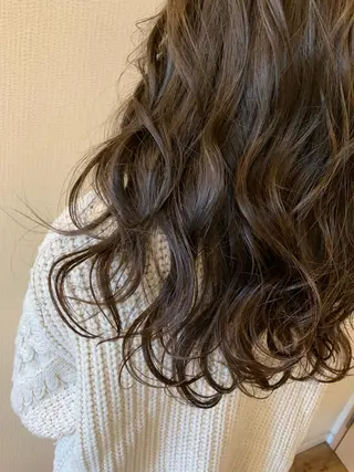 セミロング カラー ヘアアレンジ Aloa透明感ヘア ♡kanami♡のヘアスタイル