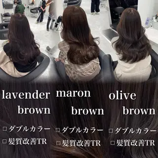 カラー 🤍ブリーチなし ブラウンhimi🤍のヘアスタイル