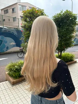 ロング カラー 香野 優子のヘアスタイル